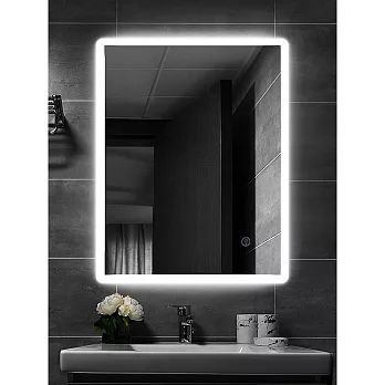 H&R安室家 波爾多 智能LED發光觸控方型燈鏡ZA0195(掛鏡/浴鏡/化妝鏡/鏡子)