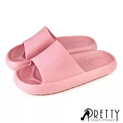 【Pretty】男女款舒適微厚底防水拖鞋/室內拖鞋/浴室拖鞋 JP23 粉紅色