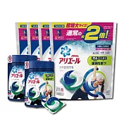 【2+4超值組】日本 P&G Ariel-超濃縮洗衣凝膠球-運動衣物消臭型 14顆x2罐+26顆x4袋補充包洗衣球