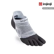 【injinji】RUN 吸排五趾隱形襪 (灰) - NAA06 | 印金足 COOLMAX快乾襪 吸濕排汗 五趾襪 L 灰色