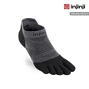 【injinji】RUN 吸排五趾隱形襪 (黑) - NAA06 | 印金足 COOLMAX快乾襪 吸濕排汗 五趾襪 S 黑色