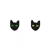 Snatch X 日日野餐 萬聖節限定系列PART2 - 9綠眼黃眼黑貓姐妹花 - 耳環