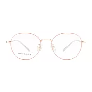 【大學眼鏡-配到好】文學知性流行款小圓框粉金光學眼鏡 10048-C3 粉金