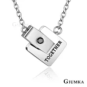 GIUMKA情侶項鍊白鋼短鍊 愛的吸引力 男女情人對鍊 單個價格 MN07015 50cm 銀色男鍊