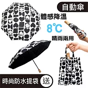 【台灣品牌SunZa】晴雨兩用傘 輕量防曬抗UV傘 黑膠遮光陽傘_自動傘_ 撲克玩家