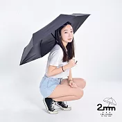 【2mm】絢彩極致輕量220g自動折傘/晴雨兩用抗UV傘_ 神秘黑