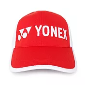 Yonex Caps [14038TR496] 遮陽帽 鴨舌帽 棒球帽 運動 休閒 打球 羽網 台製 紅白 紅