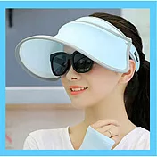 【JAR嚴選】升級版抗UV單層遮陽帽 天藍
