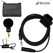 韓國製EDUTIGE超小型單指向性麥克風ETM-008(含防風罩/領夾/音源延長線;電容式)mic收錄音micphone