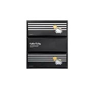 【樹德 livinbox】MB-5503BS7 白條紋黑底Kitty三層收納櫃