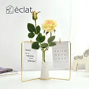 【éclat】創意北歐桌上迷你盆栽萬用擺設_ 金色+黃色安娜