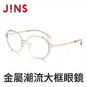 JINS 金屬潮流大框眼鏡(AMMN19S283) 玫瑰金