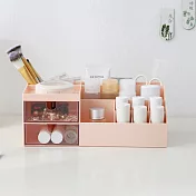 IDEA-素雅多功能化妝品收納盒 粉色