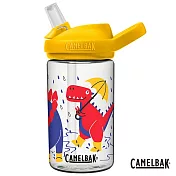 【美國 CamelBak】400ml eddy+ kids兒童吸管運動水瓶RENEW - 調皮恐龍