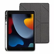 JTL / JTLEGEND 2021 iPad 9 Amos 10.2吋 相機快取多角度折疊布紋磁扣皮套(有筆槽) 雅痞灰