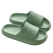 【EZlife】EVA超厚底輕量靜音防滑拖鞋  25cm 綠