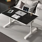 【EZlife】免組裝加大升降床上多功能筆電桌 黑拉絲