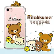 SAN-X授權 拉拉熊 iPhone 8/7/SE(第3代) SE3/SE2 彩繪空壓手機殼(淺綠休閒)