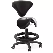GXG 小馬鞍加椅背 工作椅 可前傾 (塑膠踏圈/防刮輪) TW-81T10 EXK 請備註規格
