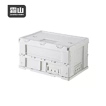 【日本霜山】工業風耐重摺疊置物收納箱-19L