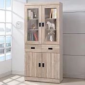 《Homelike》 可拉2.8尺中抽書櫃-橡木色 置物櫃 展示櫃 收納櫃 專人配送安裝