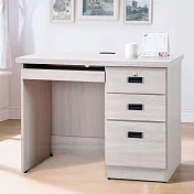 《Homelike》 可拉3.5尺附插座書桌-雪松色 辦公桌 工作桌 書桌 電腦桌 教師桌