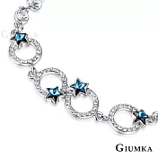 GIUMKA白K飾-手鍊璀璨銀河星星女士手鏈 採用施華洛世奇水晶元素 精鍍正白K 單個價格 MH06008 藍彩手鍊