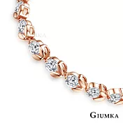 GIUMKA 白K飾-手鍊花團錦簇女士手鏈 精鍍正白K/玫瑰金 單個價格 MH06014 玫瑰金色手鍊