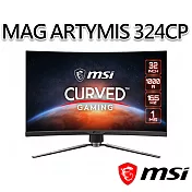 msi微星 MAG ARTYMIS 324CP 31.5吋 曲面電競螢幕