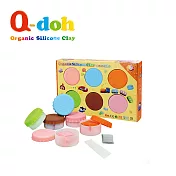 Q-doh 魔法定型有機矽膠黏土 6色補充盒- 馬卡龍粉彩色