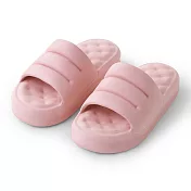【EZlife】雲朵麵包柔軟回彈厚底防滑拖鞋- 24cm 粉
