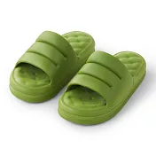 【EZlife】雲朵麵包柔軟回彈厚底防滑拖鞋- 24cm 綠