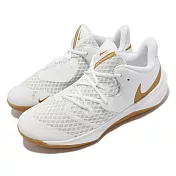 Nike 排球鞋 Zoom Hyperspeed Court SE 氣墊 避震 包覆 支撐 運動訓練 白 金 DJ4476-170 24.5cm WHITE/METALLIC GOLD