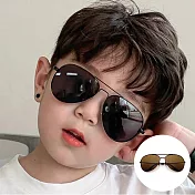 【SUNS】兒童時尚飛行員太陽眼鏡 7-16歲適用 抗UV400  【51720】 茶框茶片