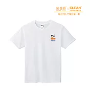 Gildan X 柴語錄  聯名亞規精梳厚磅中性T恤HA00系列     打擊我第一款(XS-2XL)(預購) L 白色