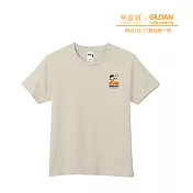 Gildan X 柴語錄  聯名亞規精梳厚磅中性T恤HA00系列     打擊我第一款(XS-2XL)(預購) S 卡其