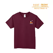 Gildan X 柴語錄  聯名亞規精梳厚磅中性T恤HA00系列     打擊我第一款(XS-2XL)(預購) S 棗紅色