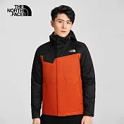 The North Face 男 M MFO MOUNTAIN HEAT TRI JACKET - AP 防水透氣連帽三合一外套 NF0A4U7M6U2 S 黑橘