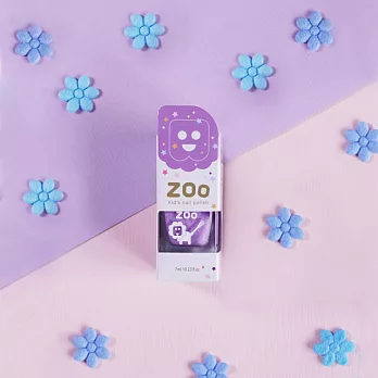 【ZOO ㄖㄨˋ】拋棄式兒童指甲油｜糖糖馬卡龍系列 | #22 搖滾紫花獅（糖果亮片葡萄紫）