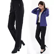 【遊遍天下】GLOBETEX女款顯瘦防水防風透濕刷毛褲雪褲(GP20011) M 黑色