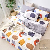 《DUYAN 竹漾》台灣製 100%精梳純棉雙人床包三件組-抽象藝術