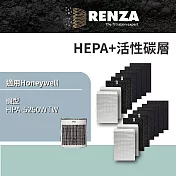 RENZA 濾網 適用Honeywell HPA-5250WTW HRF-R1 APP1AP 抗敏HEPA活性碳 空氣清淨機 兩年份