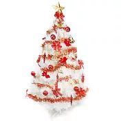 【摩達客】台灣製15尺/15呎(450cm)特級白色松針葉聖誕樹 (紅金色系配件)(不含燈)本島免運費