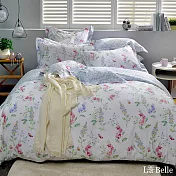 義大利La Belle《四季繁花》雙人純棉防蹣抗菌吸濕排汗兩用被床包組