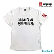 【injinji】Injinji 吸排短袖T恤 LOGO (白色) - MKJB1NC501 男女可穿 中性款 吸濕排汗 透氣涼感衣 XL 白色