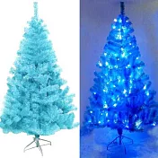 【摩達客】台灣製15呎/15尺(450cm)豪華版晶透藍色聖誕樹(不含飾品)+100燈LED燈藍白光7串(附IC控制器)本島免運費