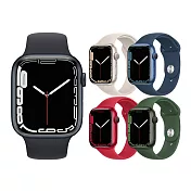 Apple Watch Series 7 (GPS版) 41mm鋁金屬錶殼搭配運動型錶帶 藍/深邃藍