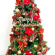 摩達客★超級幸福12尺/12呎(360cm)一般型裝飾綠聖誕樹 (+紅金色系配件組)(不含燈)本島免運費