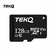 【TEKQ】128GB MicroSDXC UHS-I U3 V30 A1 高速記憶卡 附轉卡 支援4K錄影