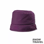 雪之旅 PRIMALOFT保暖雙面漁夫帽 深紫